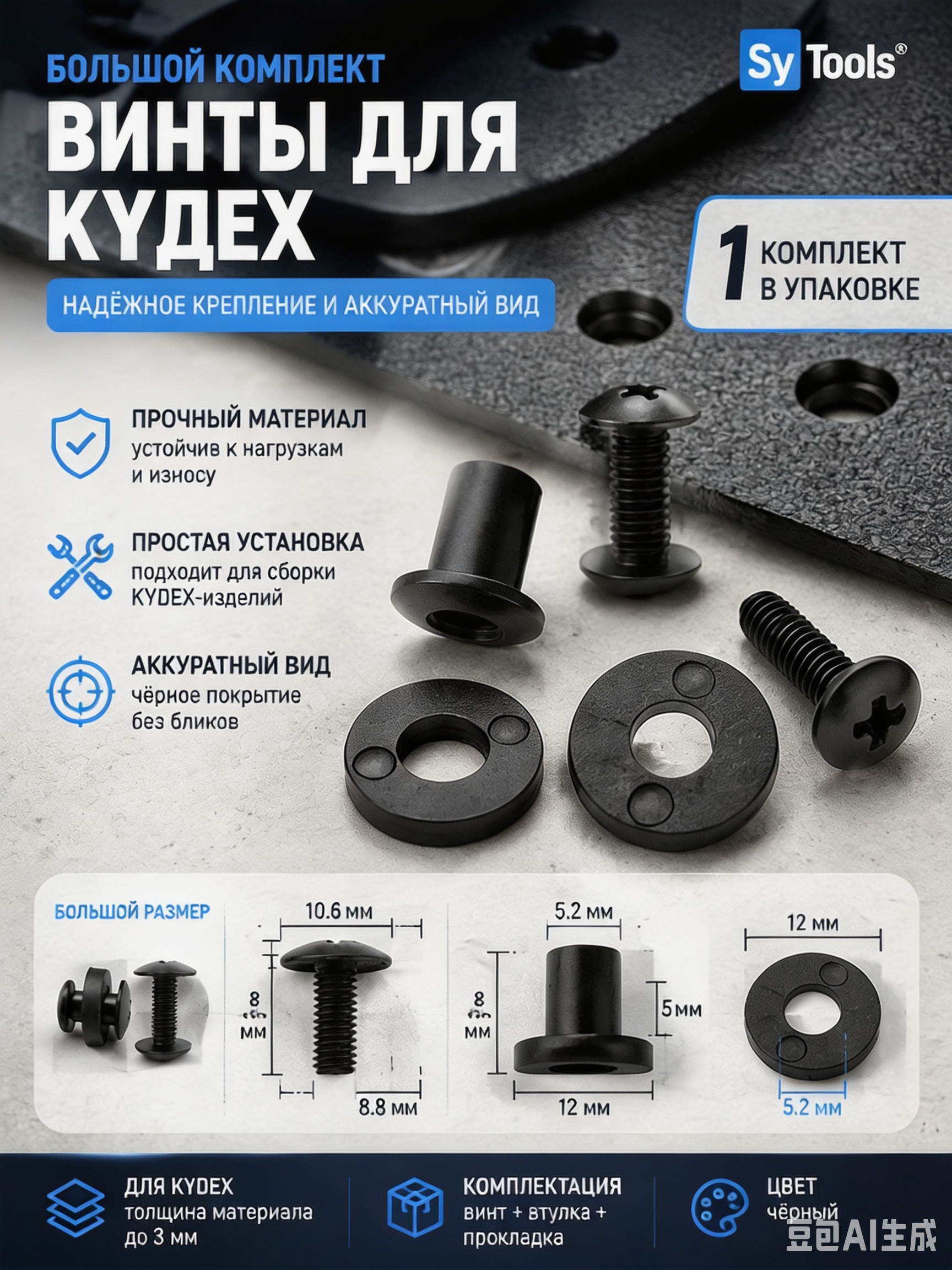 Винты для ножен Kydex, набор #76